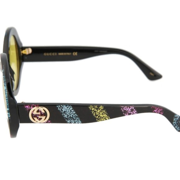 Gucci Multi Color Round Acetate Sunglasses - Picture 3 of 3